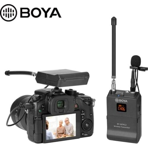 BOYA BY-WFM12 VHF Wireless Microphone Compatible For Smartphone Tablet DSLR Camcorder Audio Recorder PC Etc