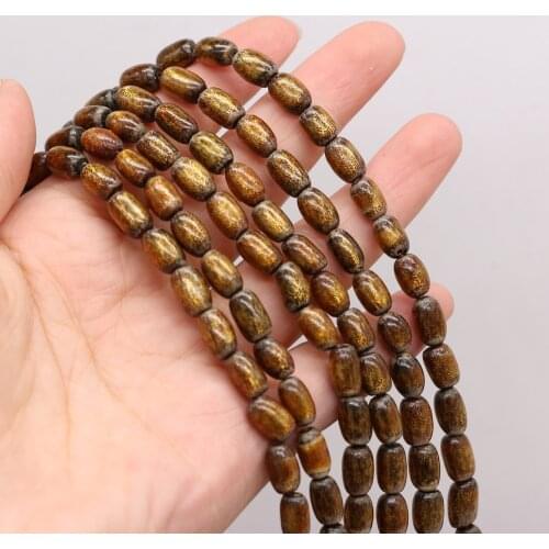 Natural Stone Coral Beads Drum Shape Gold plated Spacer Bead for Jewelry Making Diy Retro Women Bracelet Necklace Crafts