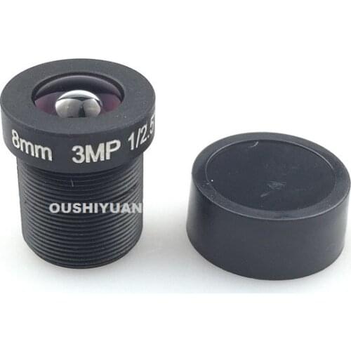 CCTV 1/2.5" F1:2.0 Fixed Iris IR 8mm 3.0MP Optional MTV Mount Lens For CCTV Camera