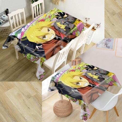 Custom Fullmetal Alchemist Modern Dustproof Tablecloth High Quality Print Tablecloth Everything For Home And Kitchen