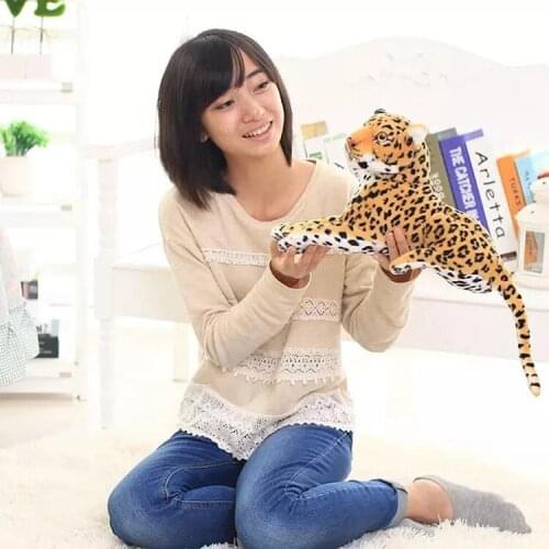 Simulation animal 40cm spotted leopard plush toy simulation leopard doll b0732