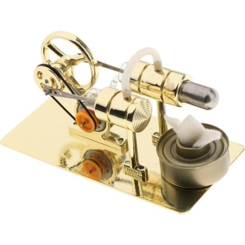 Mini Hot Air Stirling Engine Motor Model Educational Toy Kits Electricity