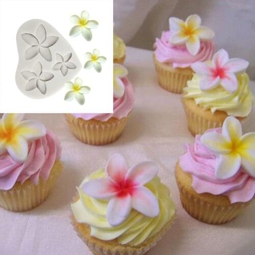 Simulation Frangipani Flower Silicone Mold Petal Mold Cake Decoration Accessories Chocolate Mold Cake Diy Resin Molds
