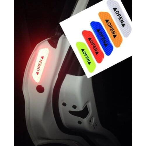 4pcs car door sticker decal warning reflective sticker for Honda CRV Accord Odeysey Crosstour FIT Jazz City Civic JADE Crider