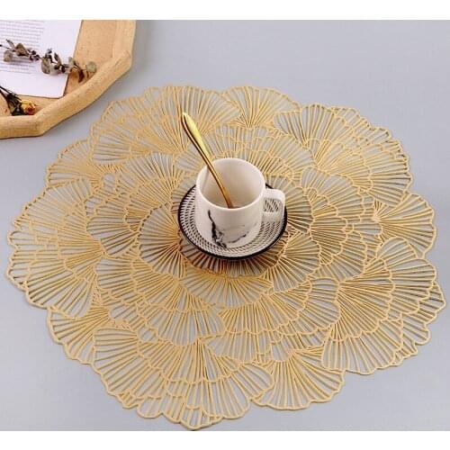 Dining Table Placemat Soft PVC Simulation Plant Mats Coffee Mug Tea Cup Tableware Coaster Creative Home Kitchen Decoration