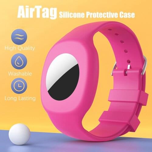 For Apple Airtags Wrist Straps Skin-friendly Silicone Case Accessories Protector Tracker Protective Sleeve For Airtag Watchband