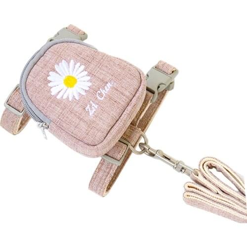 Cute Dog Harness Backpack With Leash Set for Small Dogs Outdoor Hiking Camping Multifunction Carrier Bag Lead Rope Pet Supplies