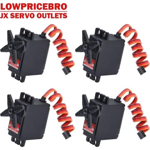 4PCS JX PDI-5508MG 8KG Large Torque Metal Gear Digital Coreless Servo for Helicopter RC Car Truck Buggy Robot Arm Boat