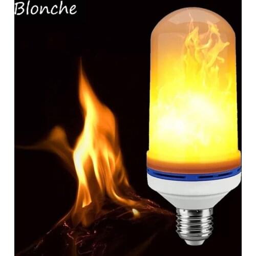 E14 E27 LED Flame Effect Fire Light Bulbs 85-265V SMD 2835 7W Creative Flickering Emulation Decorative Lamps For Bar Living Room