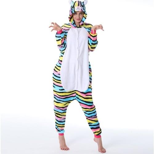 Winter Warm Pyjamas Women Cat Onesies Flannel Jumpsuits Sleepwear Overall Plus Size Pajamas Unicorn Onesie Women Adults Costume