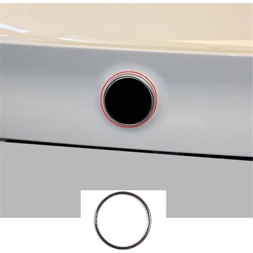 Real Carbon Fiber Rear Car Logo Emblem Badge Ring Decorative Trim Fit for Alfa Romeo Giulia Stelvio 2020 2021 Car Accessories