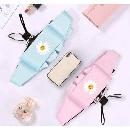 Hot fashion cartoon design umbrella five-fold umbrella dual-use wind and UV protection sunny umbrella female folding mini umbrel