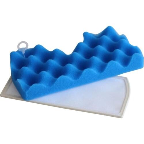 1 Set Blue Sponge Filter + 1 Set Dust Hepa Filter for Samsung DJ63-00669A SC43-47 SC4520 SC4740 VC-9625 VC-BM620 Vacuum Cleaner