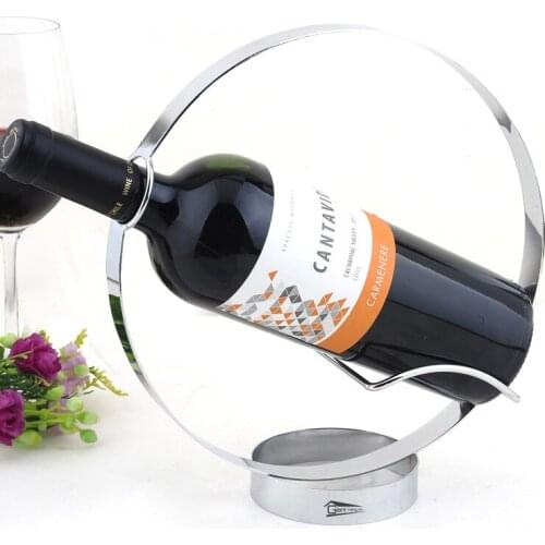 1PC 304 Stainless steel wine rack style creative personality ed wine storage wine holder factory direct wholesale KJ 3004