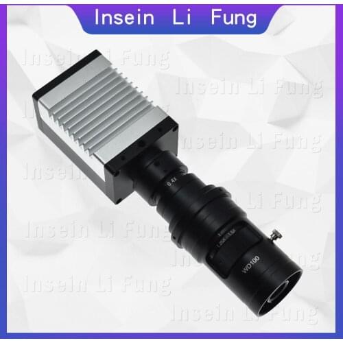 1080P 1/2 Target Size Video Microscope Camera HDMI USB Multi-function Measuring Magnifier+10-200X Zoom C Mount Lens Repair Tool