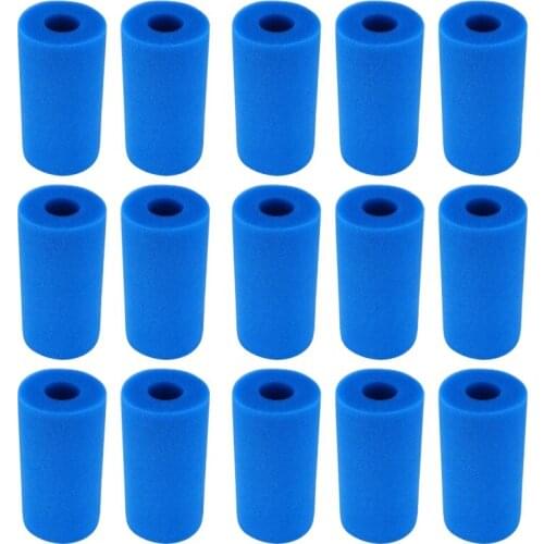 15Pcs Swimming Pool Accessories Foam Filter Sponge Reusable for Intex Type a Washable Biofoam Clean Filter Foam Sponges Retail