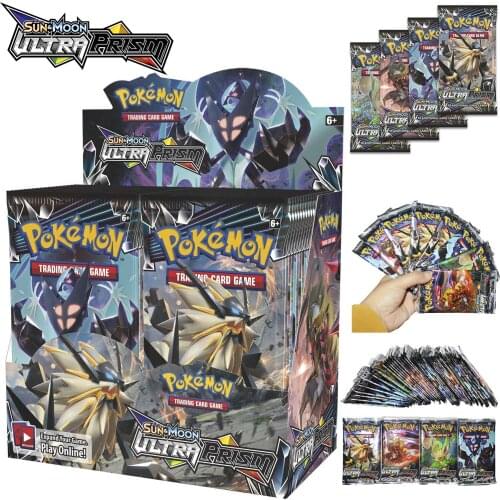324 pcs Pokmon CardsPokmon TCG: Sun & Moon-Ultra Prism Booster Display Box (36 Packs)Game Kids Collection Toys Gif