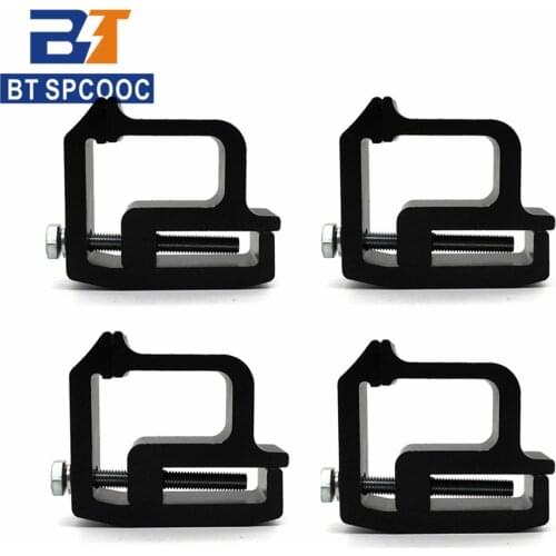 4Pcs Car Styling Truck Cap Topper Tie Downs Clamp Camper Shell Mounting Clamps Aluminum Alloy Heavy Duty Black Silver