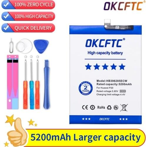 OKCFTC 5200mAh HB396285ECW Battery for Huawei P20 for Honor 10 / Honor 10 Lite COL-AL00 COL-AL10 COL-TL00 COL-TL10 COL-L29