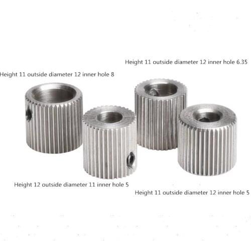 3D printer accessories 40 teeth MK7/MK 8 stainless steel planetary reducer extruder feeder wheel extrusion wheel