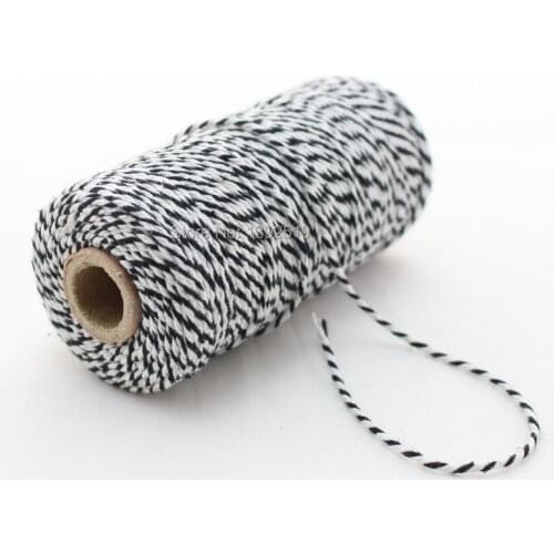 Free Shipping 70spool Cotton Bakers twine 110yards/spool Black White Double Colors Bakers Twine