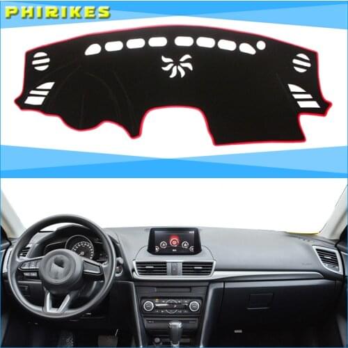 Car Dashboard Cover Mat Pad Dash Sun Shade Instrument Protector Carpet Accessories For Mazda 3 M3 Axela 2014 2015 2016 2017 2018