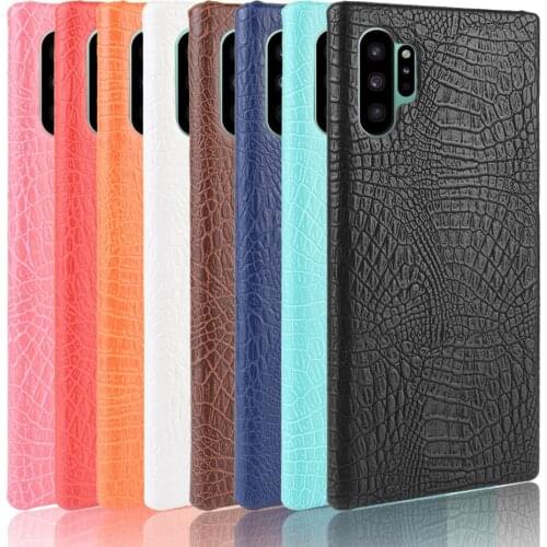 For Samsung Galaxy Note 10 Plus Case Note10 pro Crocodile Skin PU Leather Hard Cover For Samsung Galaxy Note10+ Phone Bag Case