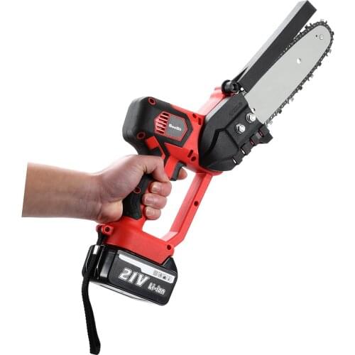 8 Inch Cordless Battery Powered Electric Pruning Chain Saw Mini Woodworking Chainsaw Garden Logging Cutter Pruner Power Tools