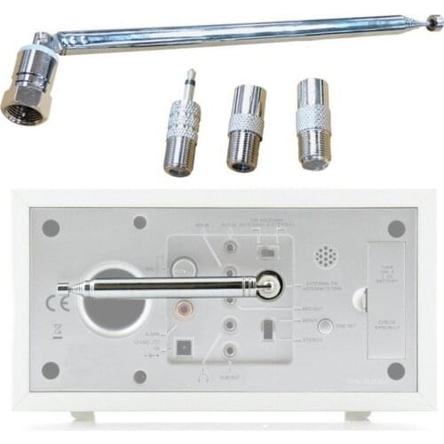 FM Radio Antenna Replacement Telescopic Screw F Type Male Plug Connector Adapter for AV Stereo Receiver Home Amplifier 75 Ohm