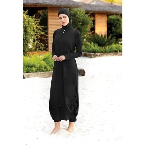 Islamic Women Muslim Swimwear Long Dress and Pants Burkini Swimsuit Modest Swim Surf Wear Sport Full Suit Swimming 3 Piece Sets