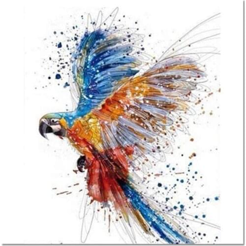 Painting By Numbers DIY Dropshipping Big size Beautiful parrot dancing Animal Acrylic House Decoration Art picture Gift