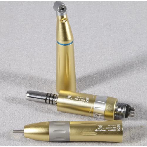 Kavo Style Dental LED Internal Low Speed Handpiece Kit E-generator 4 Hole Gold Y