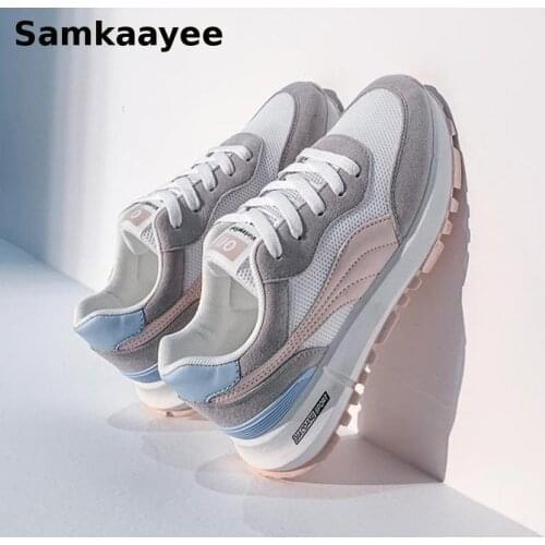 Size 36-41 Women Sneakers Spring Autumn Female Vulcanize Casual Shoes Flats Zapatos Mujer Tennis Breathable Lace-Up Footwear Y40