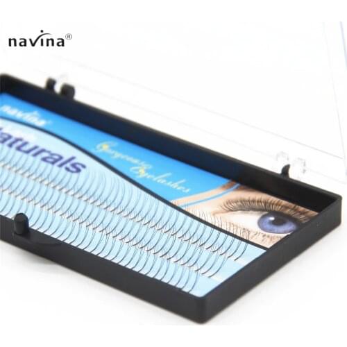 NAVINA 8mm/10mm/12mm Three length selection Natural Soft False Eyelash Extension 3D Lash W Deluxe Lashes VOLUME Flase Eyelashes