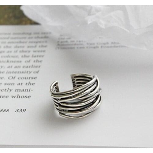 New Charm Multilayer Lines Chain Ring For Women Men Vintage Boho Knuckle Party Rings Punk Jewelry Girls Gift 2020