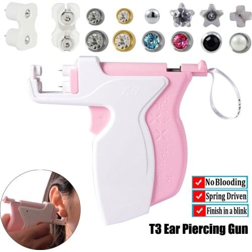 Professional Ear Piercing Gun New Desgin T3 Tools Ear Piercing Tools Easy to Use Device Ear Cartilage Tragus Helix Piercing Stud