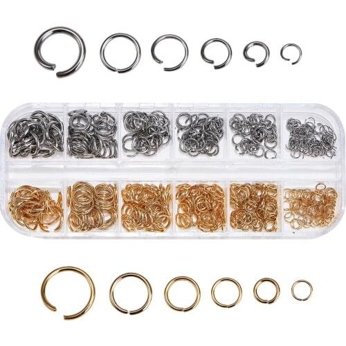 540Pcs/box 4mm 5mm 6mm 7mm 8mm 10mm Stainless Steel Open Jump Rings Split Rings for DIY Jewelry Findings Making Accessories