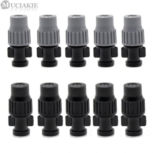 MUCIAKIE 10PCS Adjustable Garden Misting Nozzle Micro Drip Irrigation Sprinkler Spray Fog Cooling Fitting Greenhouse Automatic