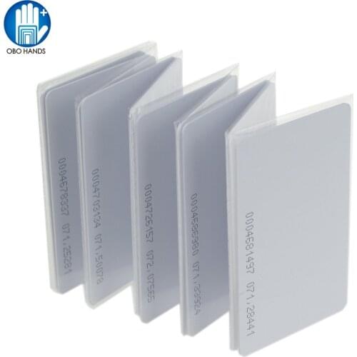 125KHz RFID Card TK4100 Proximity EM ID Card White PVC With 64 bits for Door Entry Access Control Read Only (Pack of 10/50/100)