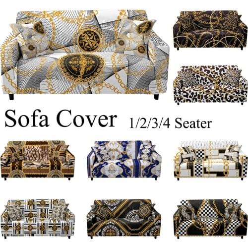 Geometric Luxury Sofa Covers for Living Room Plaid Stretch Sofa Slipcover Sectional Couch Cover Corner Sofa Cover Loveseat Cover