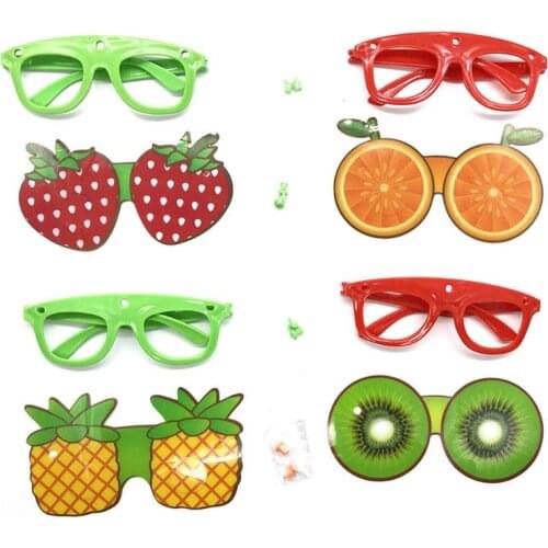 Cartoon Handmade Fruit Shape Children Decorative Glasses DIY Party Sunglass Optical Glasses Frame Kids Glasses Random Color