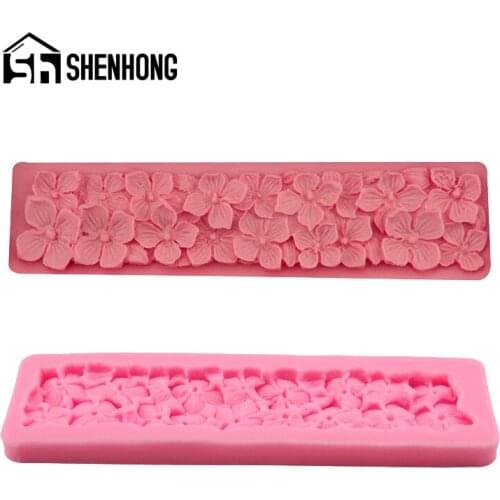 SHENHONG Flower Silicone Fondant Cake Mold Four Leaf Clover Sugarcraft Paste Resin Baking Tool Pastry Dessert Decorating Mould