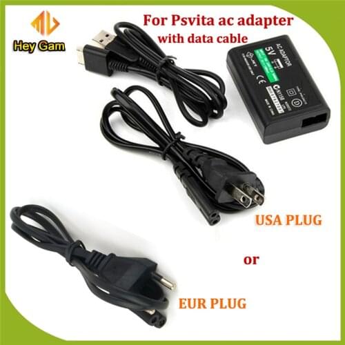 EU/US Plug Home Wall Charger Power Supply AC Adapter+USB Data Charging Cable Cord For Sony PlayStation Psvita PS Vita PSV 1000