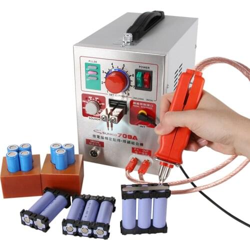 SUNKKO 709A HB-70B Spot Welder 1.9KW LED Light Pulse Spot Welding Machine For 18650 Battery Pack Precision 912 Electric Iron
