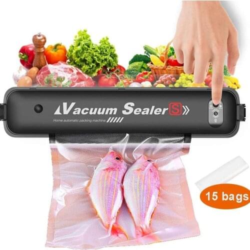 Vacuum Sealer Machine with 10/15 Sealing Bags Dry & Moist Modes Packaging Machine Home Kitchen Sous Vide Food Vacuum Sealer
