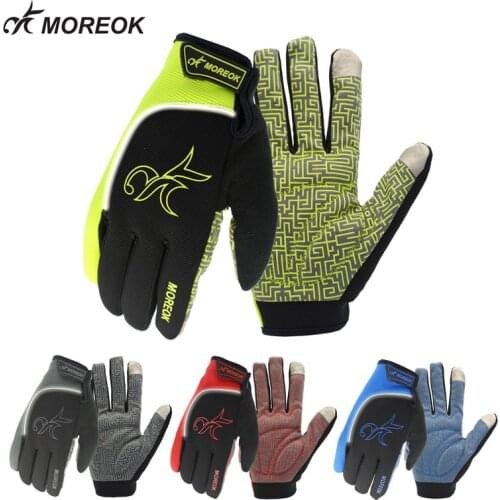 Cycling Gloves Sponge Pad Long Finger Motorcycle Gloves For Bicycle Mountain Bike Glove Touch Screen MTB Gloves