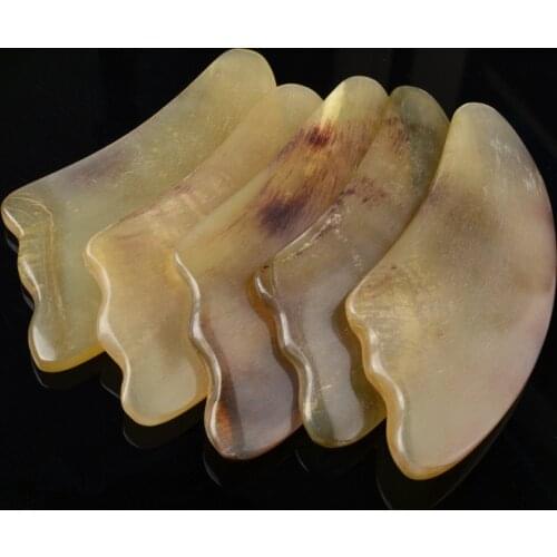 10Pcs/lot Health care Scrape Therapy Natural Bian tool Stone Needle Acupuncture Massage Detox Body sheep Horn Guasha Board free