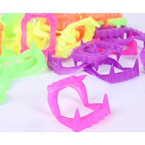 100pcs /lot Funny Vampire Teeth Denture Children Gift Bag Fillers Toy Party Props wedding birthday