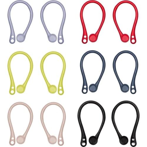 2pcs Silicone Anti-lost Holder Earphone Stand Strap Earhooks For Apple Airpods 1/2 Wireless Headphone Mount Ear Hook Cap Earhook