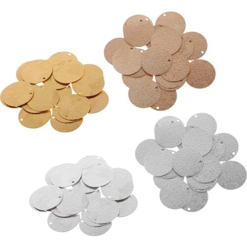 20pcs Metal Tags Blank Coin Stamping Tag Oval Pendants Charms Jewelry Making